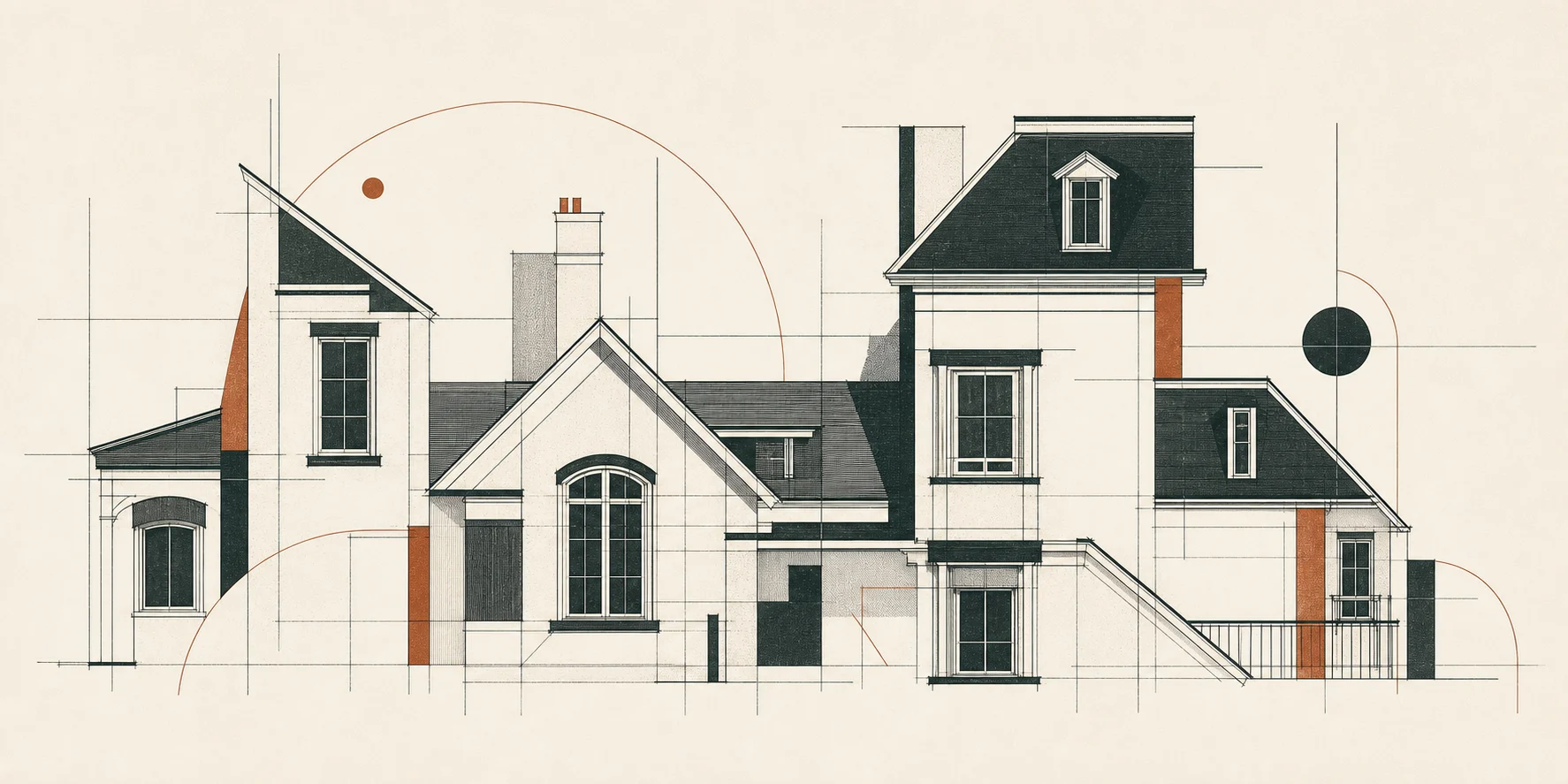 Royal Line architectural grid desk mat artwork concept